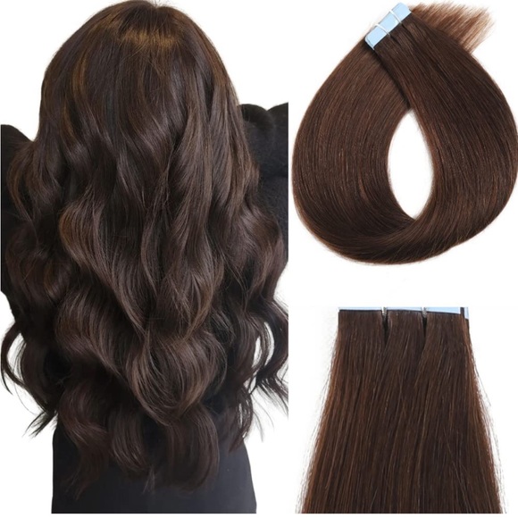 Other - Tape in 20pcs 50g Dark Brown Color 18 inches Tape in Hair Extensions